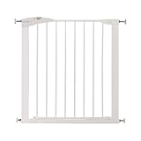 Munchkin Stair Gate Maxi Secure Toddler & Baby Gate 76-82cm extends up to 117cm with separately sold extensions | Pressure Fit Baby Safety & Dog Gate for Doorways | No-Screw Install Child Gate, White