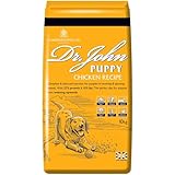 Dr John Dry Puppy Food 10kg with Omega-3s - Chicken Recipe - Complete Nutrition for Puppies of Sporting Active Breeds - Junior High Protein Dry Dog Food.