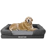 The Dog’s Bed, Premium Plush Orthopaedic Memory Foam Waterproof Dog Beds, Eases Pet Arthritis & Hip Dysplasia Pain, Therapeutic & Supportive Dog Bed, Washable Covers, XL 111 x 86cm