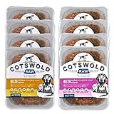 Cotswold RAW Active 80/20 Mince Adult Raw Dog Food, BARF Premium British Meat Raw for All Dogs, Frozen Meal, Chicken and Turkey Mince - 8kg