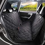 Dog Car Seat Cover, SHINE HAI Waterproof & Scratch Proof & Nonslip Back Seat Cover, Dog Travel Hammock with Seat Anchors, Machine Washable, Durable, Universal fits All Cars, Pet Cover(Black)