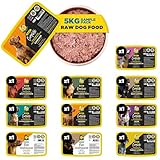 ProDog Raw Dog Food Sample Pack for Adult Dogs - Natural Nutrition for Dogs- DEFRA-approved British Meat & Ingredients - Wheat, Gluten & Grain-Free, 5kg (10x500g Packs)