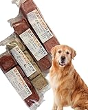 4PAWSRAW Frozen Raw Dog Food Mixed Meat For Dogs & Puppy 20 X 560g Packs - 11.2 Kg Box Includes Chicken & Liver Mince | Beef Mince | Chicken & Salmon 80:10:10 | Beef & Oily Fish 80:10:10