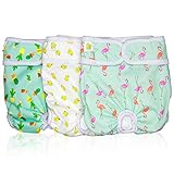 Reusable Dog Nappies - Sanitary Pet Diapers, Highly Absorbent, Machine Washable & Eco-Friendly, 3-Pack, Trending, Medium